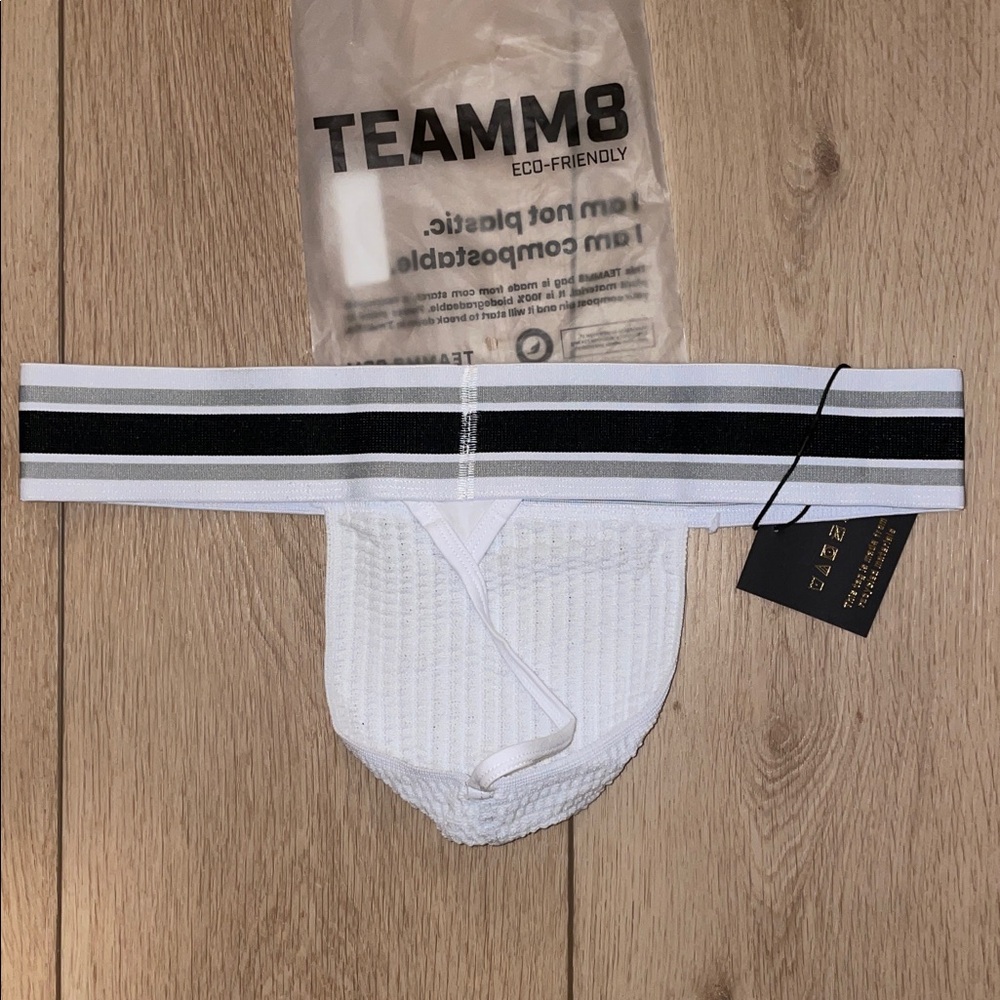 Teamm8 Chalk White Locker Room Jock Thong - Picture 6 of 7